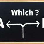 AとBのどちらを選ぶかを検討中
